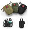 Mini Medical Bag,Portable Molle Military First Aid Kit,Empty Medical Bag Waterproof Bug Out Bag for Travel Hiking Outdoor Camping Multifunction Emergency Medicine Storage Bag-7x5 inch(Mud) view 2