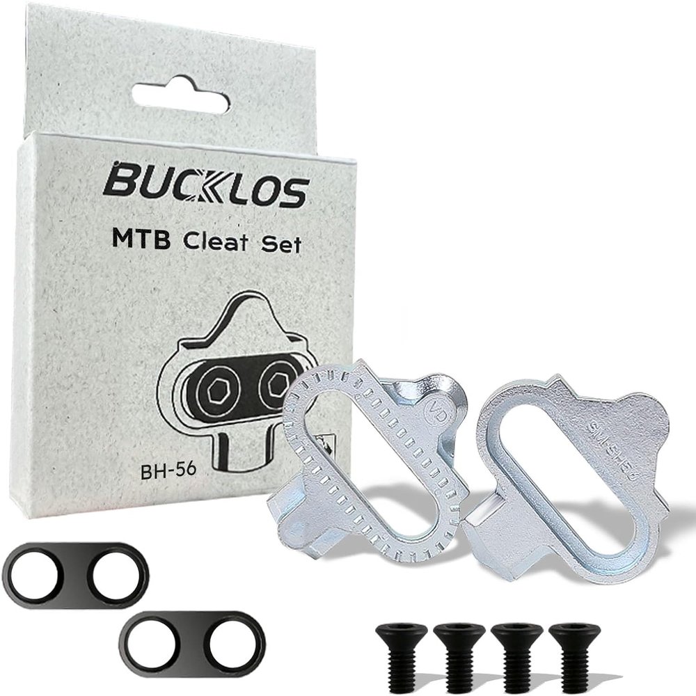 BUCKLOS Replacement Cleats BH-51 / BH-56 Compatible with Shimano MTB SPD Pedals for Spinning Indoor Cycling and MTB Mountain Bicycle Shoes