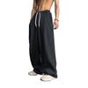 WZIKAI Men's Baggy Sweatpants Elastic Waist Drawstring Wide Leg Sweatpants Casual Loose Baggy Joggers with Pockets Black XL view 1
