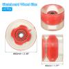PATIKIL Light Up Skateboard Wheels 60x45mm, 4 Pack 78A PU Roller Skate Wheels with Bearings for Outdoor Cruiser Street Double Row Skating Replacement, Red view 2