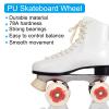 PATIKIL Light Up Skateboard Wheels 60x45mm, 4 Pack 78A PU Roller Skate Wheels with Bearings for Outdoor Cruiser Street Double Row Skating Replacement, Red view 3