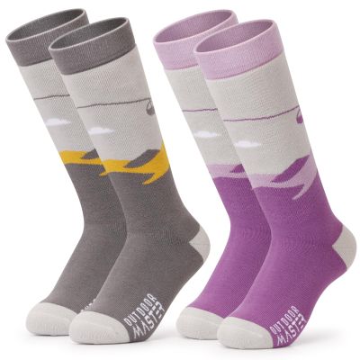 OutdoorMaster Ski Socks, Snowboarding Socks for Boys & Girls