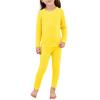 Thermal Underwear for Kids Base Layer Ski Toddler Thermals Set Long Johns Underwear for Boys Girls Bright Yellow Large (100) /3T view 1