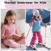 Thermal Underwear for Kids Base Layer Ski Toddler Thermals Set Long Johns Underwear for Boys Girls Bright Yellow Large (100) /3T view 3