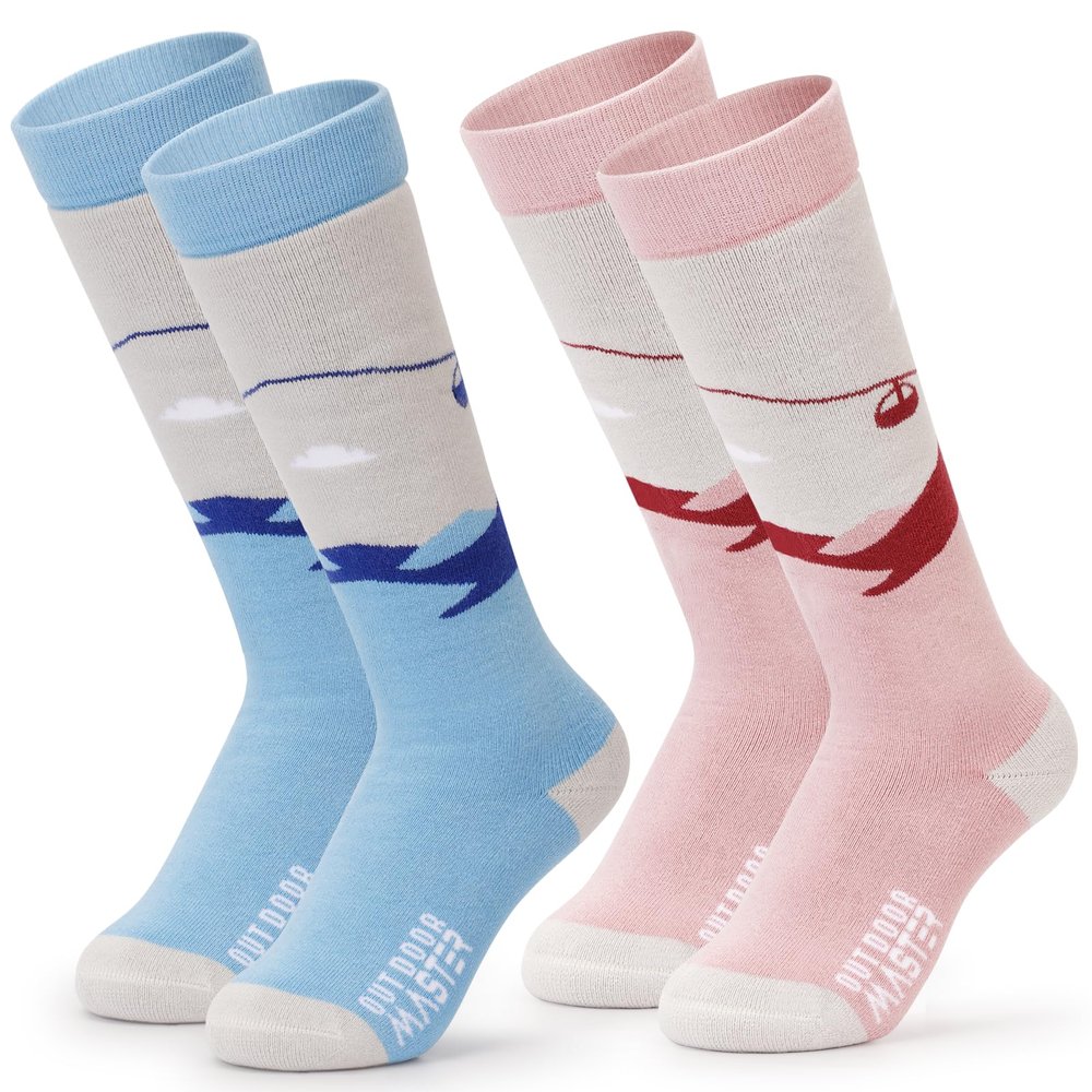 OutdoorMaster Ski Socks, Snowboarding Socks for Boys & Girls