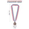 PATIKIL Bronze Award Medals 2 Inch, 3 Pieces Winner Award Medals 3rd Place Gold Prize Style with Neck Ribbon for Games Sports Competitions view 2
