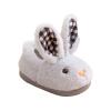 Infant Toddler Cute Bunny Slippers Soft Plush Non-Slip Warm House Slippers Little Boys Girls Winter Indoor Sandals (Grey, 9 Toddler) view 1