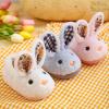 Infant Toddler Cute Bunny Slippers Soft Plush Non-Slip Warm House Slippers Little Boys Girls Winter Indoor Sandals (Grey, 9 Toddler) view 3