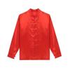KKmeter Mens Martial Arts Suit Chinese Traditional Tang Suit Long Sleeve Yoga Top with pants Clothes Outfit (Red, Medium) view 3