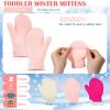 Tarpop 24 Pairs Kid's Gloves Winter Warm Toddler Knitted Mittens Bulk Stretch Gloves Warm Hand Knit Mittens for Boys Girls(Light Colors) view 2