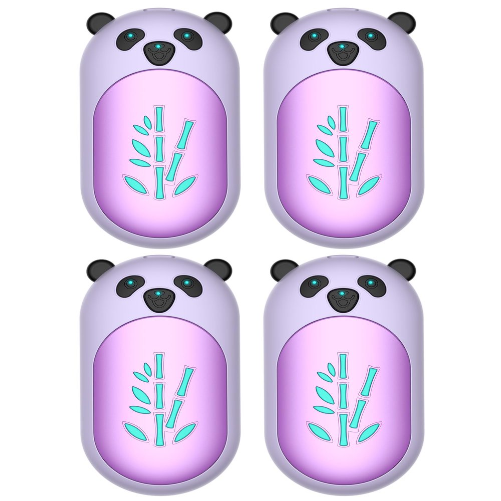 Hand Warmers Rechargeable 4 Pack, 6000mAh Electric Hand Warmer Reusable, 20Hrs Long Heating, Portable Pocket Heater Handwarmer for Women Men, Outdoor Camping, Hunting Gear (4 Pack 716-Purple)