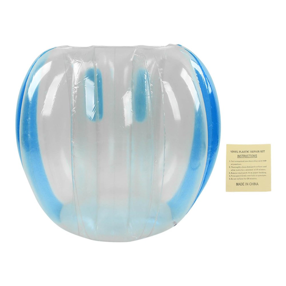 Inflatable Bump Ball Human Collision Ball PVC Body Bubble Bounce Ball for Outdoor Activities 90x80cm (Blue Transparent)