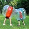 Inflatable Bump Ball Human Collision Ball PVC Body Bubble Bounce Ball for Outdoor Activities 90x80cm (Blue Transparent) view 3