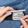 6 Pack Stainless Steel Money Clip Metal Wallet Clip for Men Men's Slim Cash Clip Small Money Clips for Cash and Credit Card Holder Metal Money Clips Minimalist Front Pocket Wallet Clip (Silver) view 3
