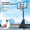 Yohood Basketball Hoop Outdoor Portable, 10ft Quickly Adjustable Basketball Goal System with 44 Inch PC Backboard & Wheels for Court/Backyard/Driveway view 2