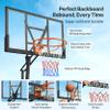 Yohood Basketball Hoop Outdoor Portable, 10ft Quickly Adjustable Basketball Goal System with 44 Inch PC Backboard & Wheels for Court/Backyard/Driveway view 3