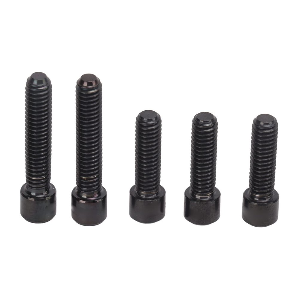 5Pcs Derailleur Screws, M4 3Pcs 13.5 2Pcs 20mm Alloy Rustproof Cage Screws, Screw for Mountain Road (Black)