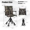 Tangkula Hunting Chair, 360 Degree Silent Swivel Blind Chair with 4 Adjustable Legs, Foot Pads & Armrests, Portable Folding Hunting Chairs for Blinds, Fishing, Camping view 3