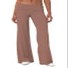 UAURORAO Fold Over Yoga Pants for Women Wide Leg Workout Sweatpants Y2k Striped Lounge Pants(Foldover Brown,Small) view 1