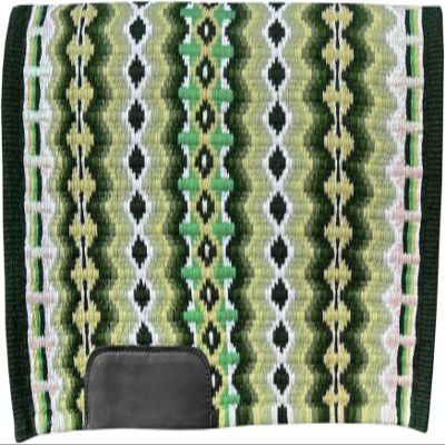 EQUIEMPRESS Horse Western Show Saddle pad/New Zealand Wool Western Saddle Blanket Top Wool Pad Sensor Flex (Customization Available) A153 (34" x 32")