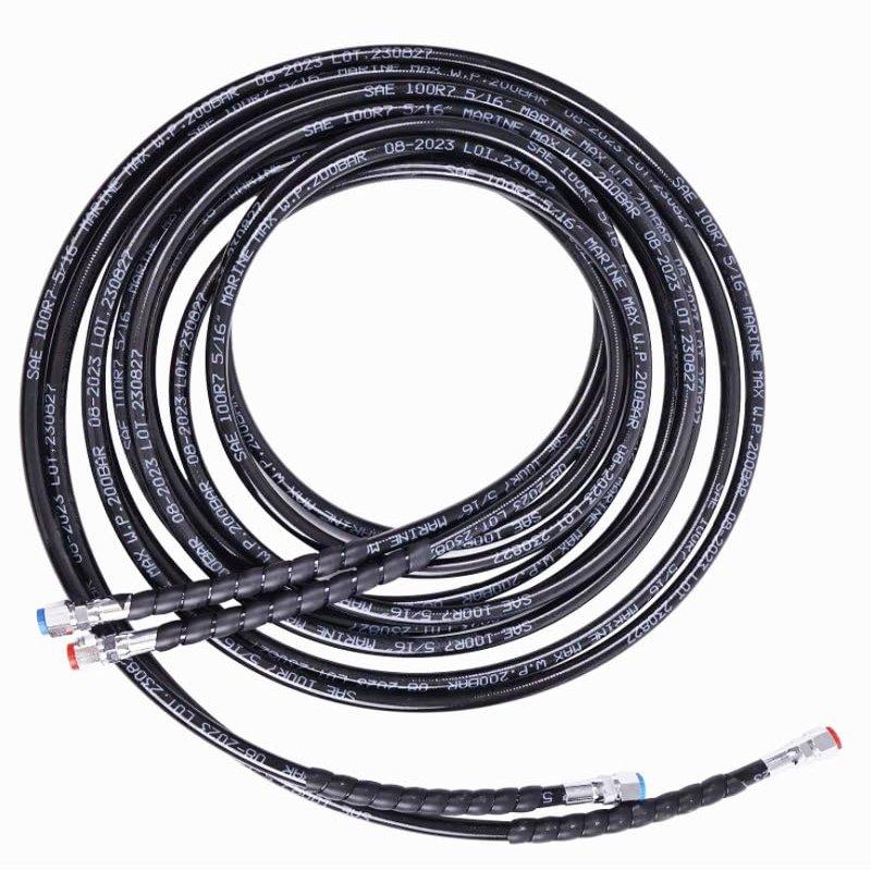 YUXSOUQ Hydraulic Hose Kit HO5118, HO-5118 for SeaStar Outboard Steering Boat Teleflex HH5271, HH5271-3, HH5272, HH5272-3, HH4314, HH4314-3, HH4315-3, HC5345, HC5345-3, HC5348, HC5348-3, HC5358