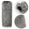 Ibluelover Viking Costume Faux Fur Leg Warmers with Strap Long Boot Cuffs Covers Furry Leg Wraps Medieval Warrior Costume view 3