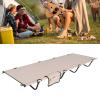 WDFYJ Folding Camping Cot for Adults, Compact Sleeping Cots with Side Pocket, Portable Foldable Camp Bed with Carry Bag for Outdoor, Travel(Beige) view 1