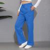 Baggy Wide Leg Sweatpants for Women High Waist Fleece Joggers with Pockets Casual Comfy Track Pants 2024 Loose Fit Lounge Pants Baggy Athletic Pants Drawstring Pants Y2k Sweatpants for Teen Girls view 3