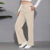 Baggy Wide Leg Sweatpants for Women High Waist Fleece Joggers with Pockets Casual Comfy Track Pants 2024 Loose Fit Lounge Pants Baggy Athletic Pants Drawstring Pants Y2k Sweatpants for Teen Girls view 3