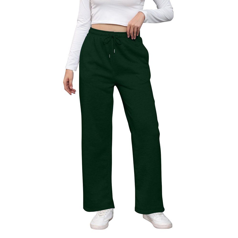 Oversized Wide Leg Sweatpants for Women High Waist Fleece Joggers with Pockets Casual Comfy Track Pants 2024 Loose Fit Lounge Pants Baggy Athletic Pants Drawstring Pants Y2k Sweatpants