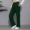 Oversized Wide Leg Sweatpants for Women High Waist Fleece Joggers with Pockets Casual Comfy Track Pants 2024 Loose Fit Lounge Pants Baggy Athletic Pants Drawstring Pants Y2k Sweatpants view 3
