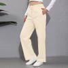 Baggy Wide Leg Sweatpants for Women High Waist Fleece Joggers with Pockets Casual Comfy Track Pants 2024 Loose Fit Lounge Pants Baggy Athletic Pants Drawstring Pants Y2k Sweatpants for Teen Girls view 3