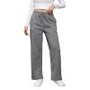 Baggy Wide Leg Sweatpants for Women High Waist Fleece Joggers with Pockets Casual Comfy Track Pants 2024 Loose Fit Lounge Pants Baggy Athletic Pants Drawstring Pants Y2k Sweatpants for Teen Girls view 1