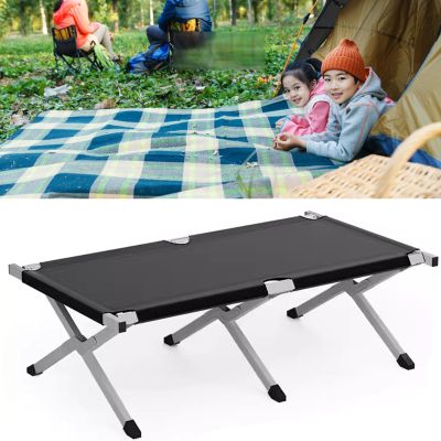WDFYJ Extra-Wide Camping Cot, Upgrade Sturdy Camping Bed, for Sleeping Support 300lb, Portable Cot with Carry Bag Ultralight Cot for Travel