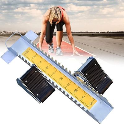 KK-GAL Competition Track and Field Starting Block, 6 Angle Adjustable Pedals for Starting Blocks, Multi-Function Track Starting Blocks for Sprinting, Lightweight Aluminum Alloy