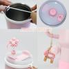 1ze1ziyo 9PCS Cup Accessories Set for Stanley Cup 30oz 40oz Tumbler - Including Water Bottle Handle Strap,Straw Cover Cap,Spill Proof Stoppers,Boot,Initials Letter Charm,Sticker,Flower,Letter R,Pink view 4