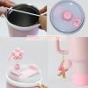 1ze1ziyo 9PCS Cup Accessories Set for Stanley Cup 30oz 40oz Tumbler - Including Water Bottle Handle Strap,Straw Cover Cap,Spill Proof Stoppers,Boot,Initials Letter Charm,Sticker,Flower,Letter X,Pink view 4