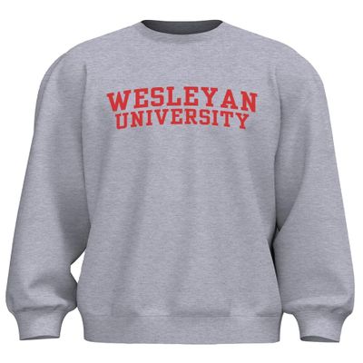 Venley NCAA Officially Licensed Apparel Cardinals Gameday Wesleyan University Collegiate Logo Unisex Sweatshirt Wesleyan01S Gray Medium
