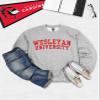 Venley NCAA Officially Licensed Apparel Cardinals Gameday Wesleyan University Collegiate Logo Unisex Sweatshirt Wesleyan01S Gray Medium view 4