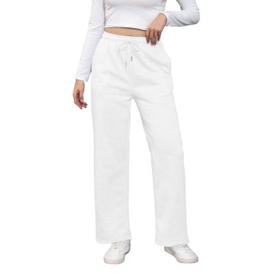 Baggy Wide Leg Sweatpants for Women High Waist Fleece Joggers with Pockets Casual Comfy Track Pants 2024 Loose Fit Lounge Pants Baggy Athletic Pants Drawstring Pants Y2k Sweatpants for Teen Girls