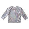 Hularka Kids Girls Boys Shiny Metallic Long Sleeve Jazz Hip Hop Dance Crop Top Gymnastic Sports Shirt for Performance Party Black 9-11 Years view 4