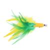 No Alibi Trolling Feather Lure, Yellow/Green Skirt, 1/4 oz Head view 2