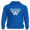 Venley NCAA Officially Licensed Apparel Wellesley MA Blue Collegiate Logo Unisex Hoodie Wellesley01H Royal Large view 1