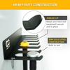 Double Circle Baseball Bat Holder For Wall - Bat Rack Wall Mount - Holds 14 Bats - Heavy Duty Metal Storage Organizer With Hardware Kit view 4