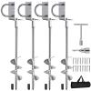 Phopich Multi-Purpose Ground Anchors Screw in, Fully Welded Heavy Duty Trampoline Stakes with Brackets, T-Wrench and Adapter for Drill, Earth Anchor kit for Mobile Home, Trampoline, Shed 4Pack view 1