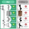 Phopich Multi-Purpose Ground Anchors Screw in, Fully Welded Heavy Duty Trampoline Stakes with Brackets, T-Wrench and Adapter for Drill, Earth Anchor kit for Mobile Home, Trampoline, Shed 4Pack view 3