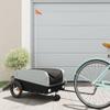 loibinfen Bike Trailer Bicycle Cargo Trailer, Bike Wagon Trailer, Bike Cart with Safety Flag, Black and Gray 66.1 lb Iron, 48"x20.9"x20.9" view 1