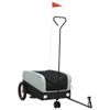 loibinfen Bike Trailer Bicycle Cargo Trailer, Bike Wagon Trailer, Bike Cart with Safety Flag, Black and Gray 66.1 lb Iron, 48"x20.9"x20.9" view 2
