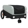 loibinfen Bike Trailer Bicycle Cargo Trailer, Bike Wagon Trailer, Bike Cart with Safety Flag, Black and Gray 66.1 lb Iron, 48"x20.9"x20.9" view 4