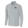 Antigua Men's Heather Gray Baltimore Ravens Bright Quarter-Zip Top view 1